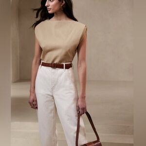 Banana Republic Sharp-Shoulder Heavy Cotton Tank